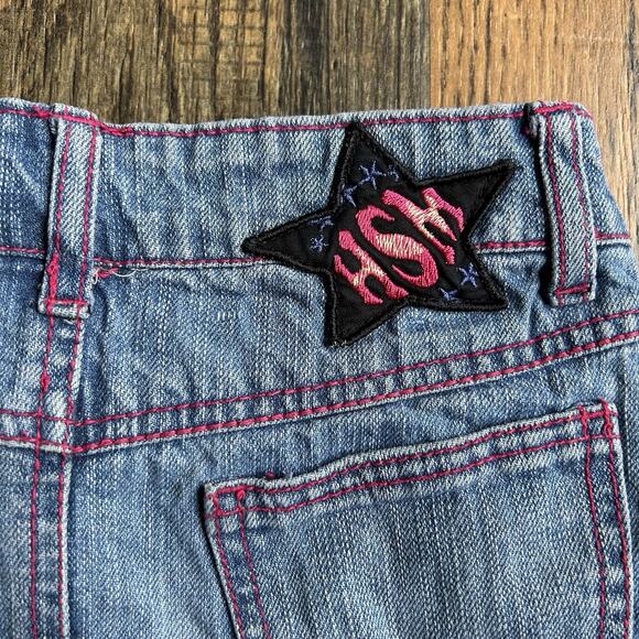 Y2K High School Musical Embroidered Denim Skirt Girls Size 7 Blue Jean Mini - Picture 4 of 7